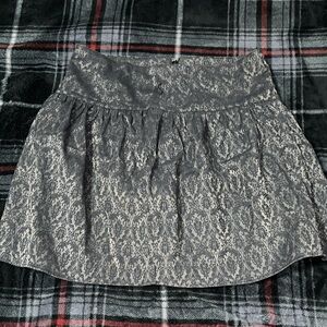 Speechless Silver Patterned Mini Skirt